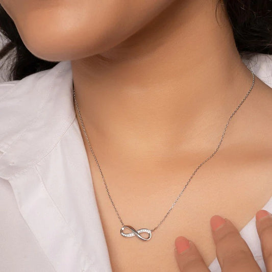 Infinity Glow 925 Silver Necklace fo women