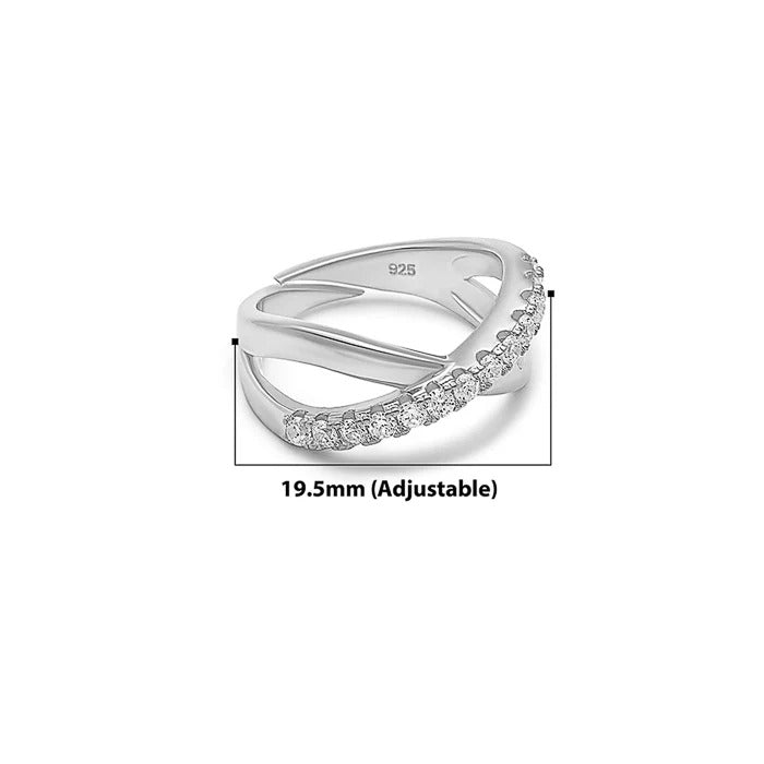 Crossroad 925 Silver finger Ring for Women