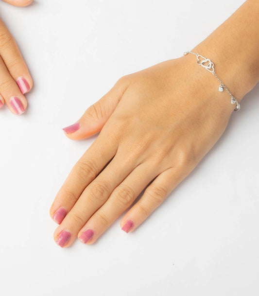 Love's Embrace Sparkle 925 Silver Bracelet