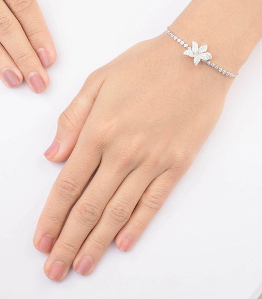 Blooming Flower Bracelet 925 Silver Bracelet