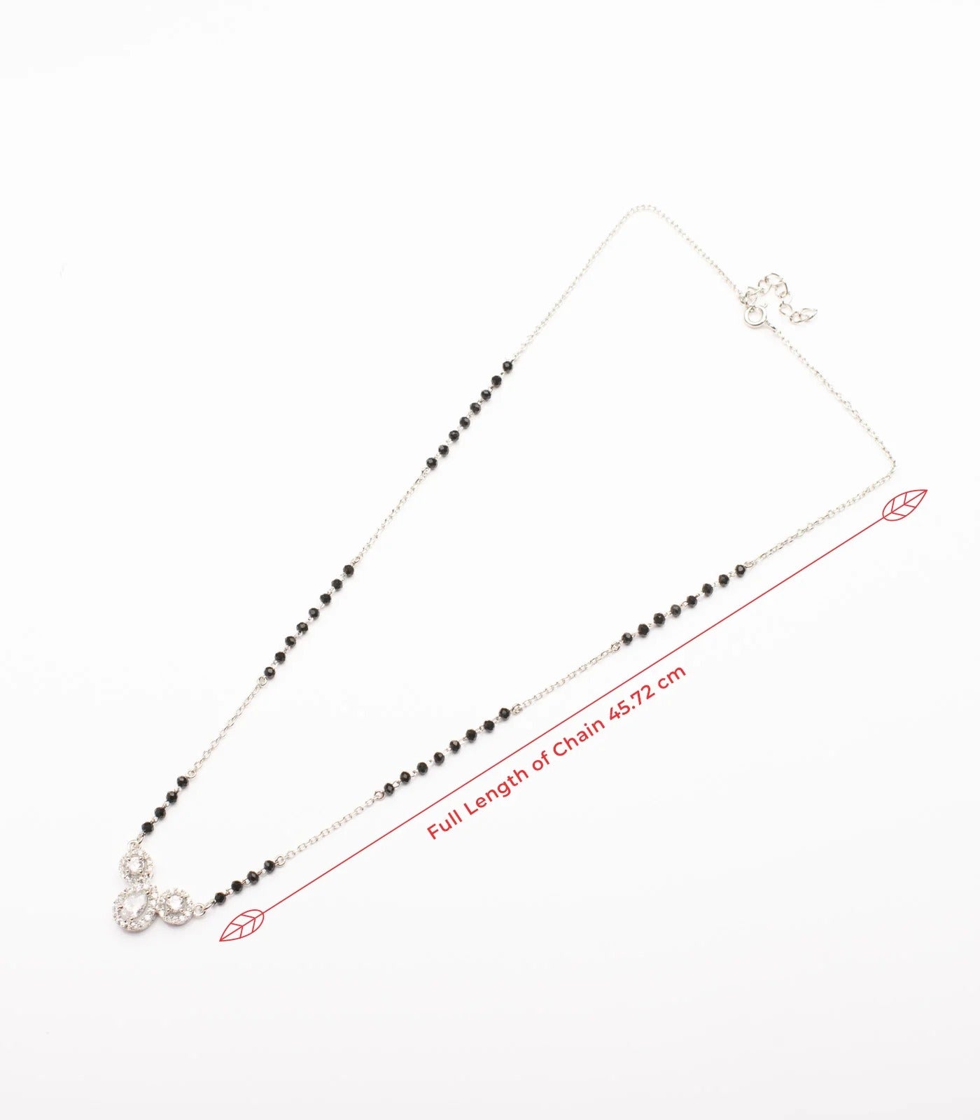 Three-Stone Cluster 925 Silver Mangalsutra β Modern & Elegant Design
