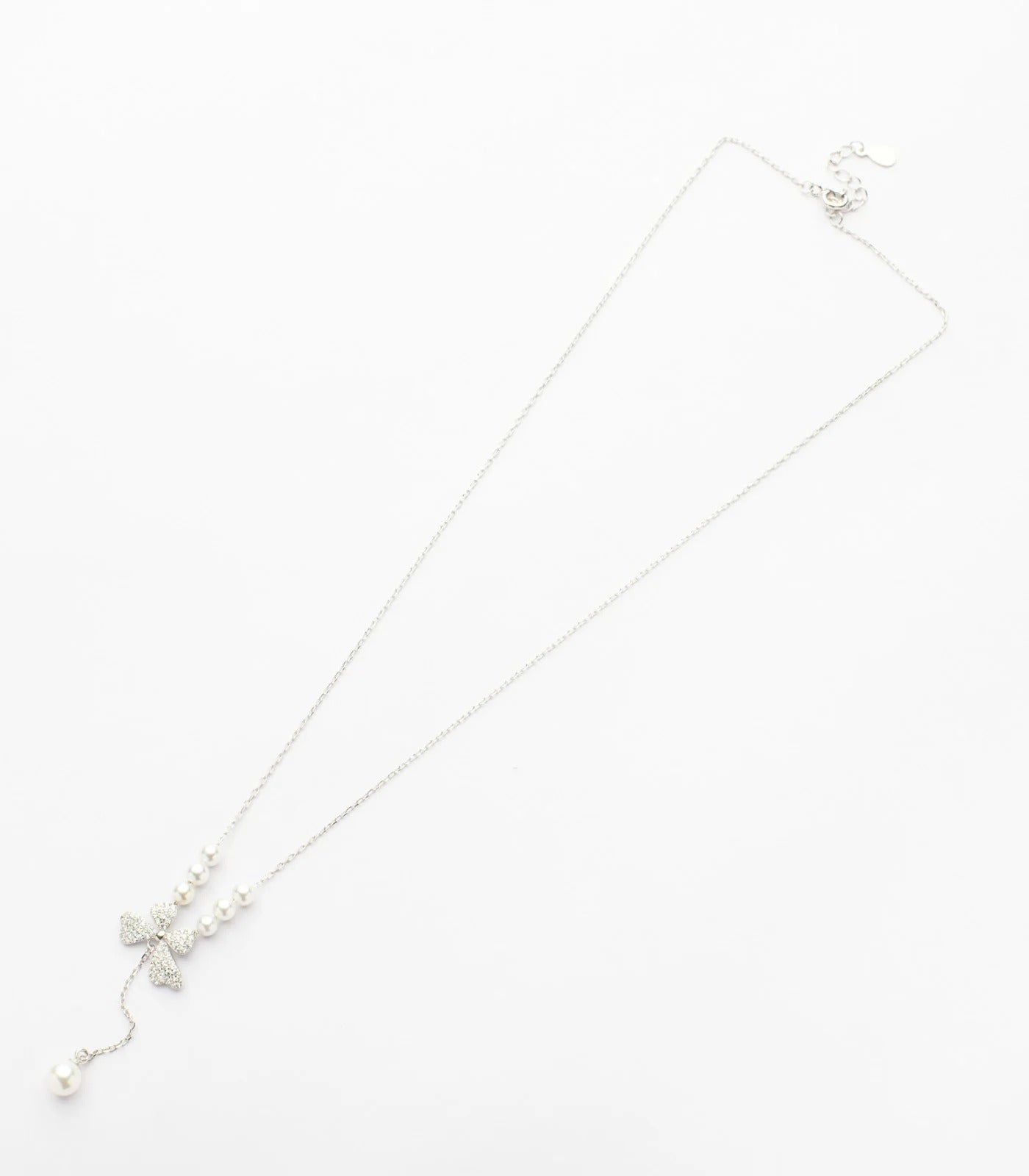 Butterfly Charm Pearl 925 Silver Necklace for Her