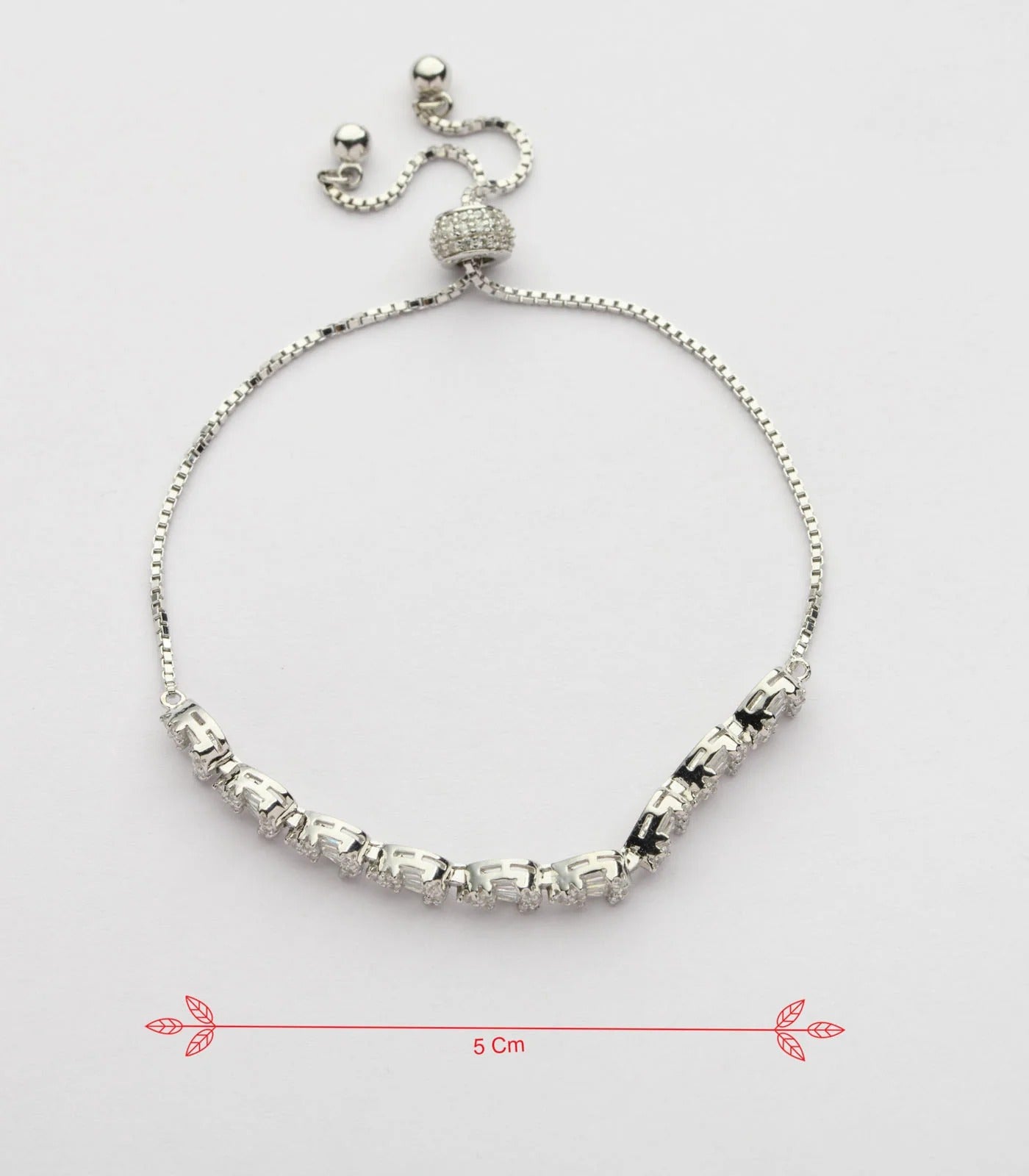 Dazzling Teardrop 925 Silver Bracelet