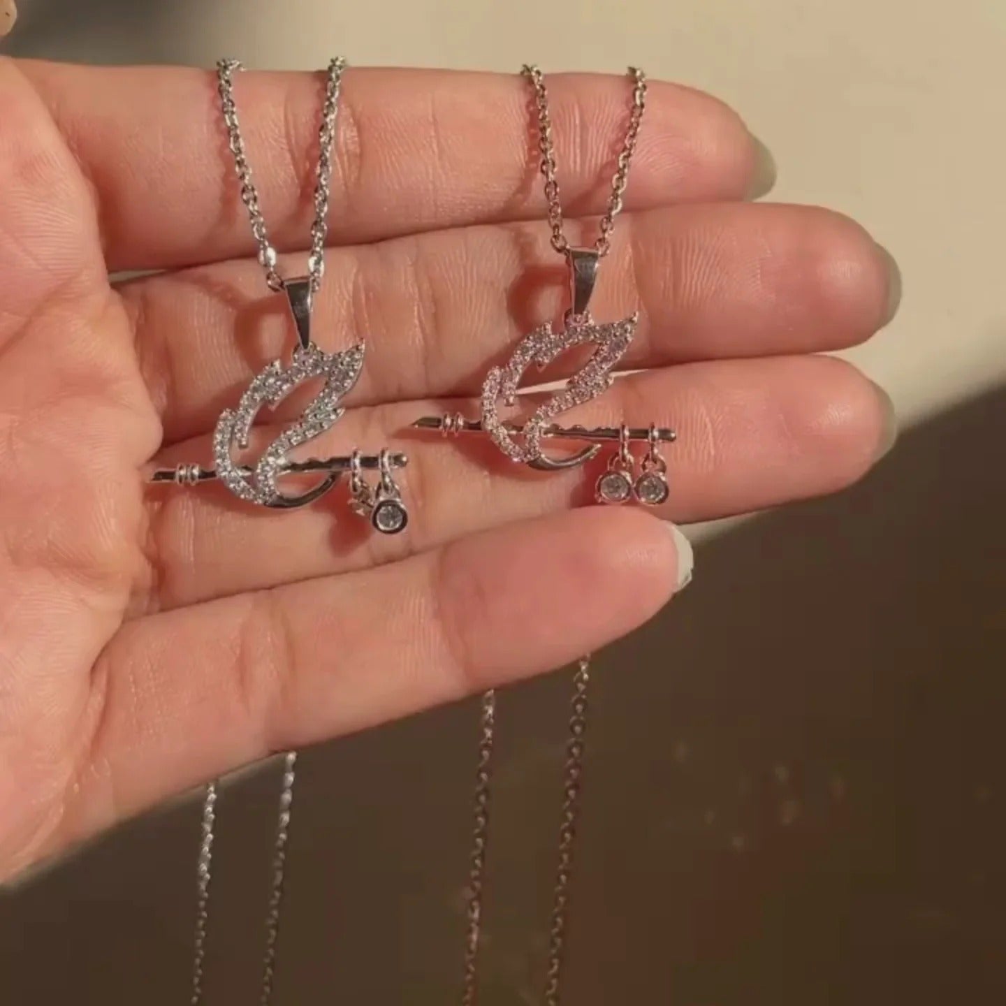 Shree Krishna Bansuri Pendant 925 Silver Necklace