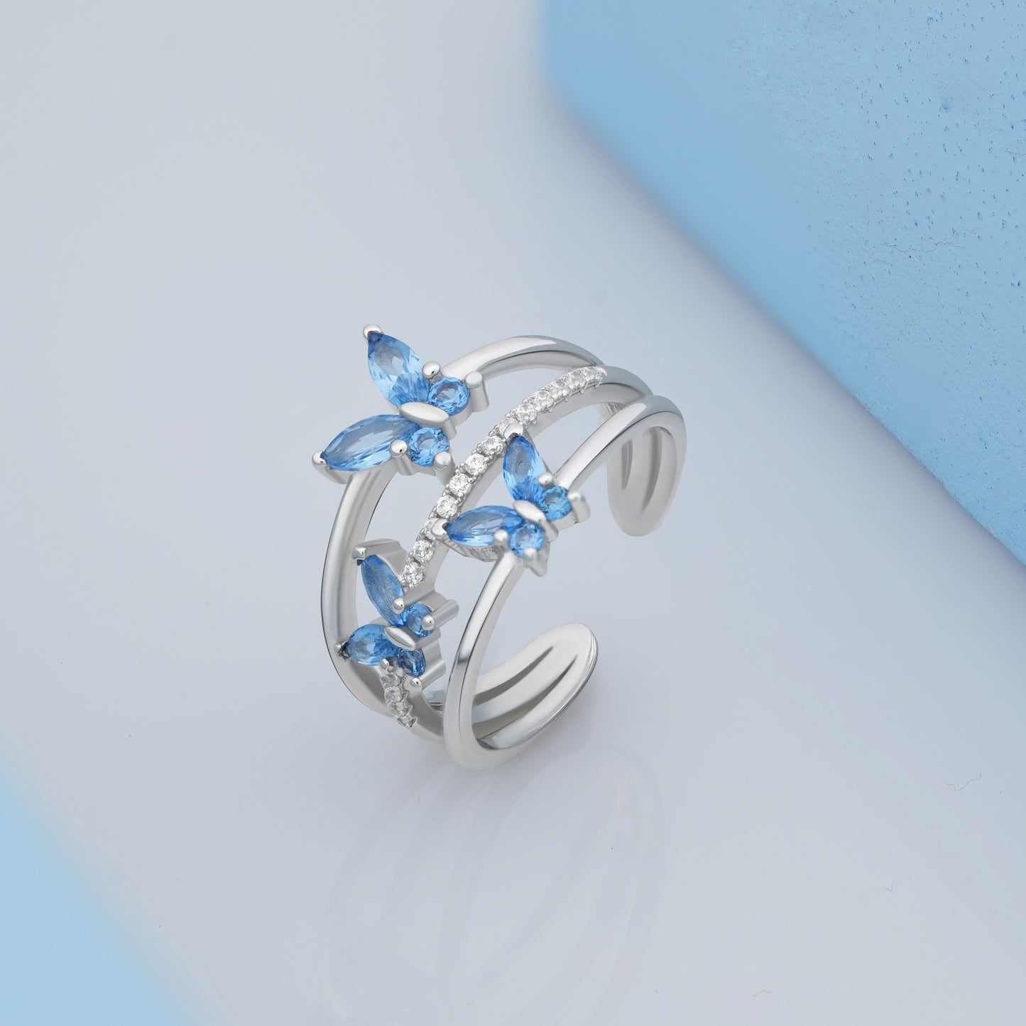 Butterflys 925 Silver Ring for Women