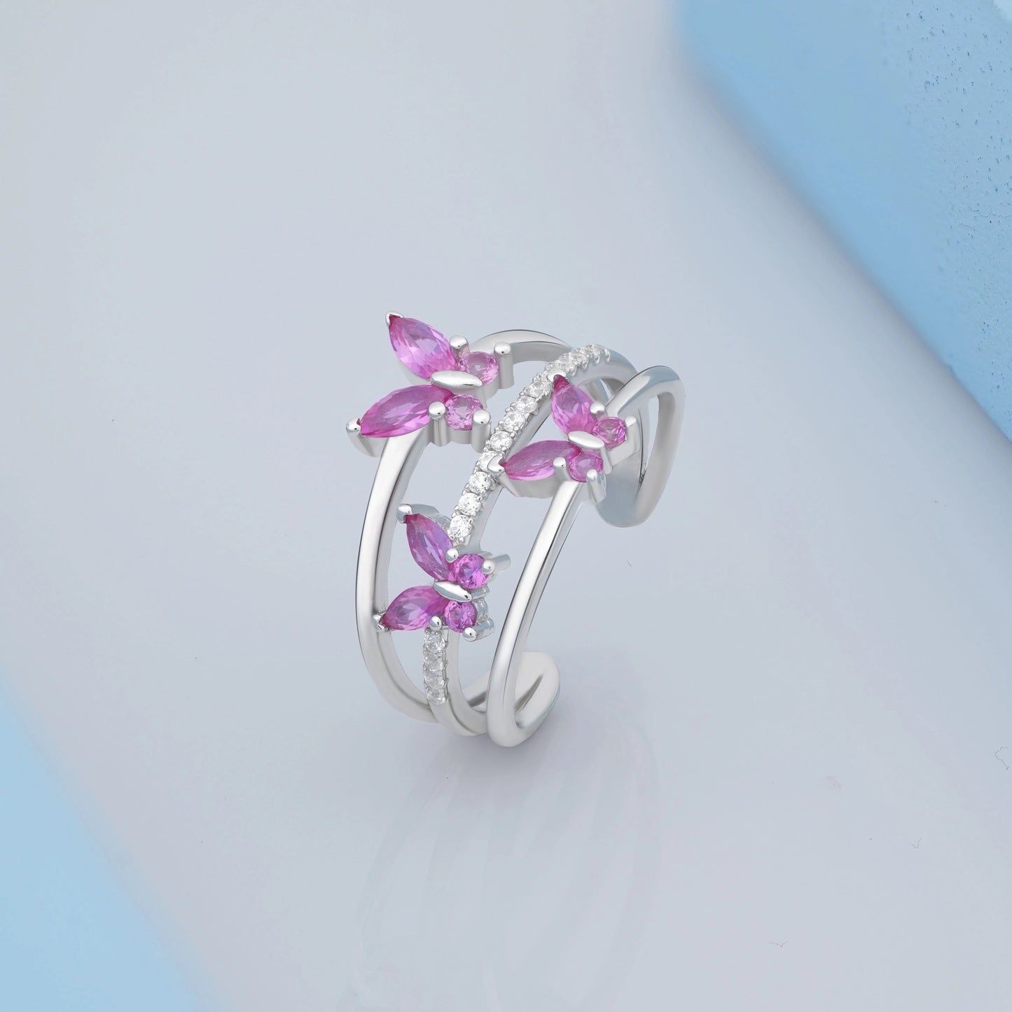 Butterflys 925 Silver Ring for Women
