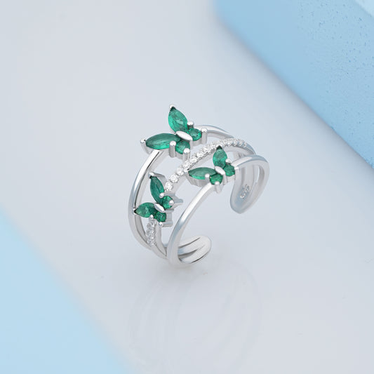 Butterflys 925 Silver Ring for Women