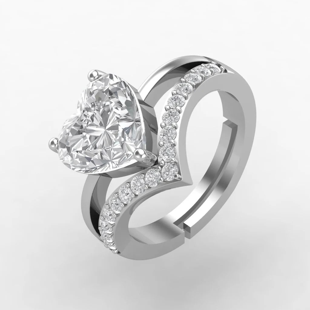 HeartGlow 925 Silver Promise Ring for Girls and Women Silver Ring