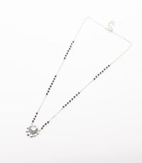 Sterling Silver Finish Vibrant Peacock & Floral Mangalsutra