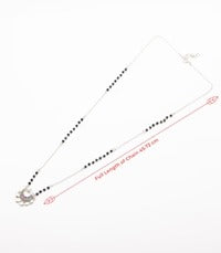 Sterling Silver Finish Vibrant Peacock & Floral Mangalsutra