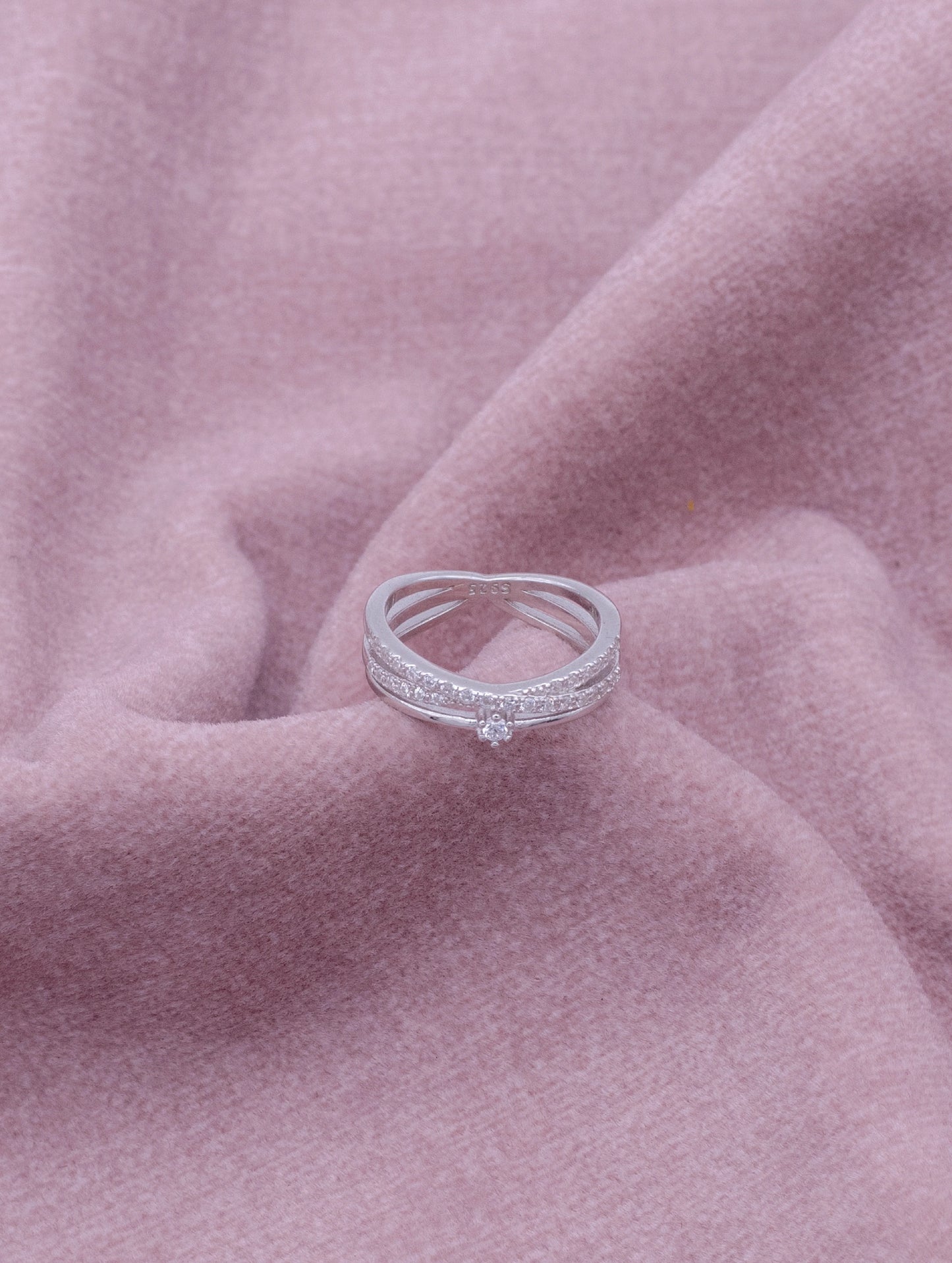 Swarovski Zircon Solitaire 925 Silver Ring