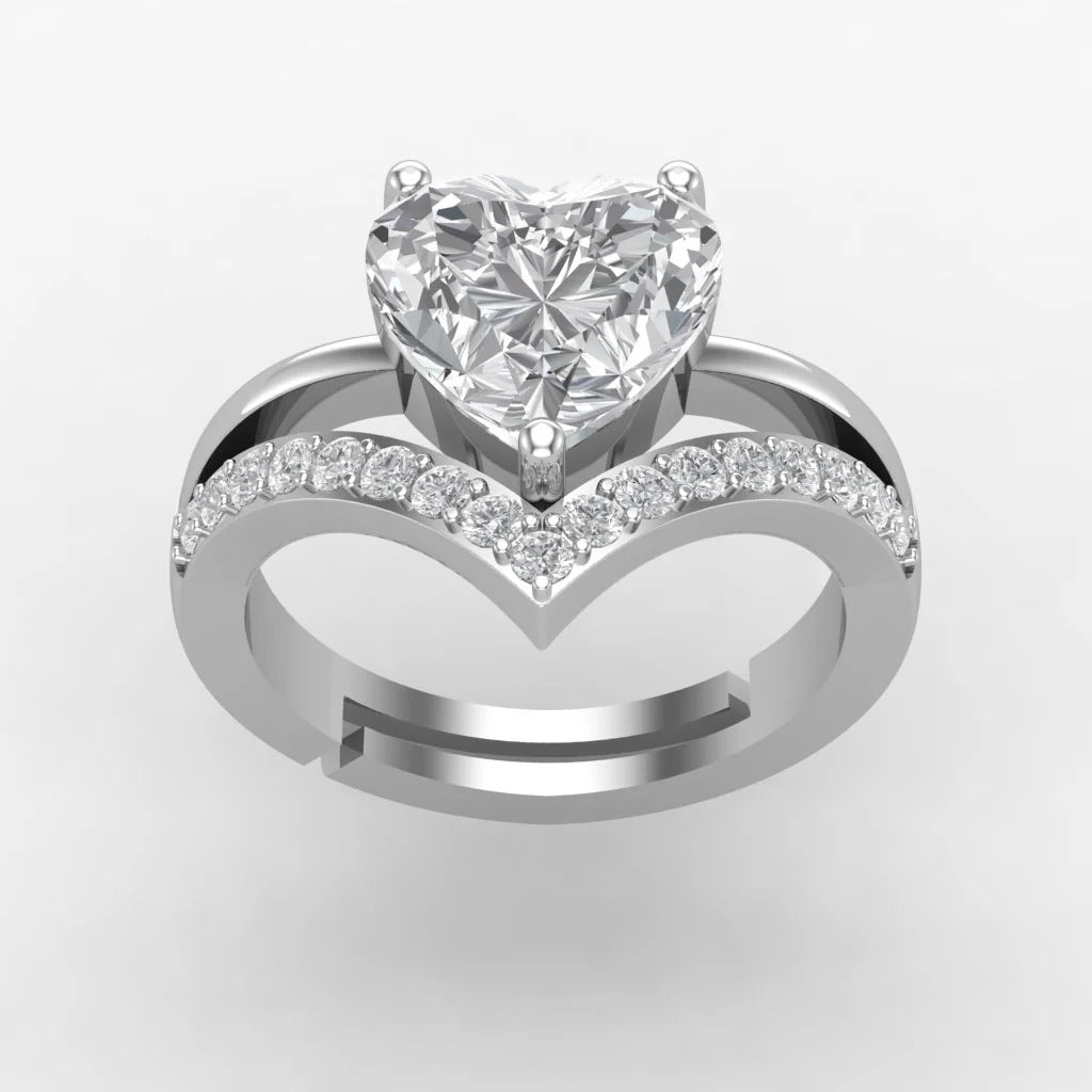 HeartGlow 925 Silver Promise Ring for Girls and Women Silver Ring