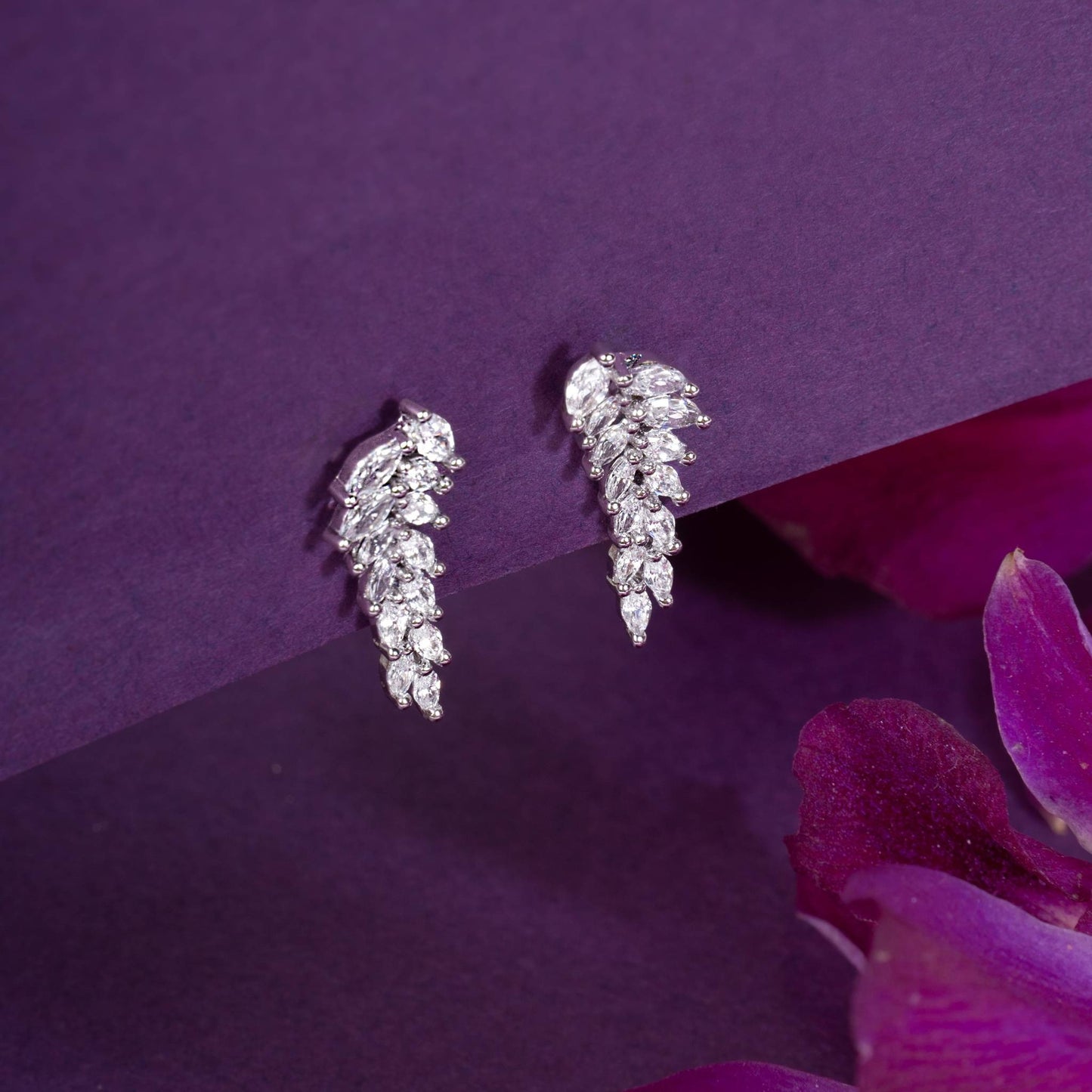 Sparkling Marquise CZ 925 Silver Earrings