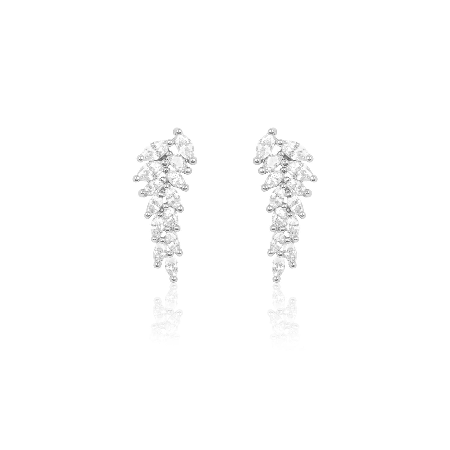 Sparkling Marquise CZ 925 Silver Earrings
