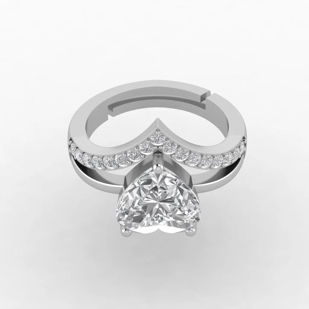 HeartGlow 925 Silver Promise Ring for Girls and Women Silver Ring