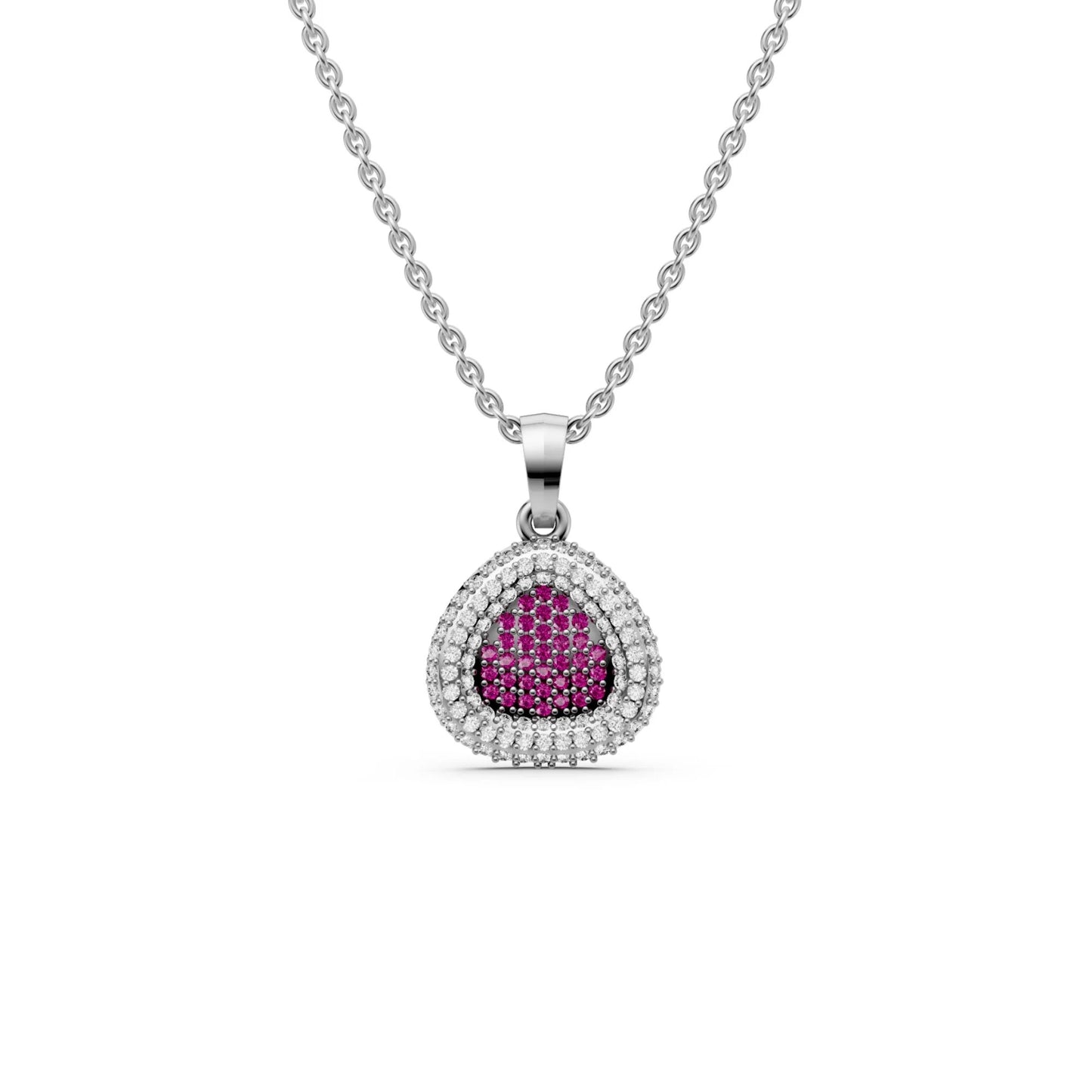 Radiant Ruby & Silver Sparkle Jewelry Set