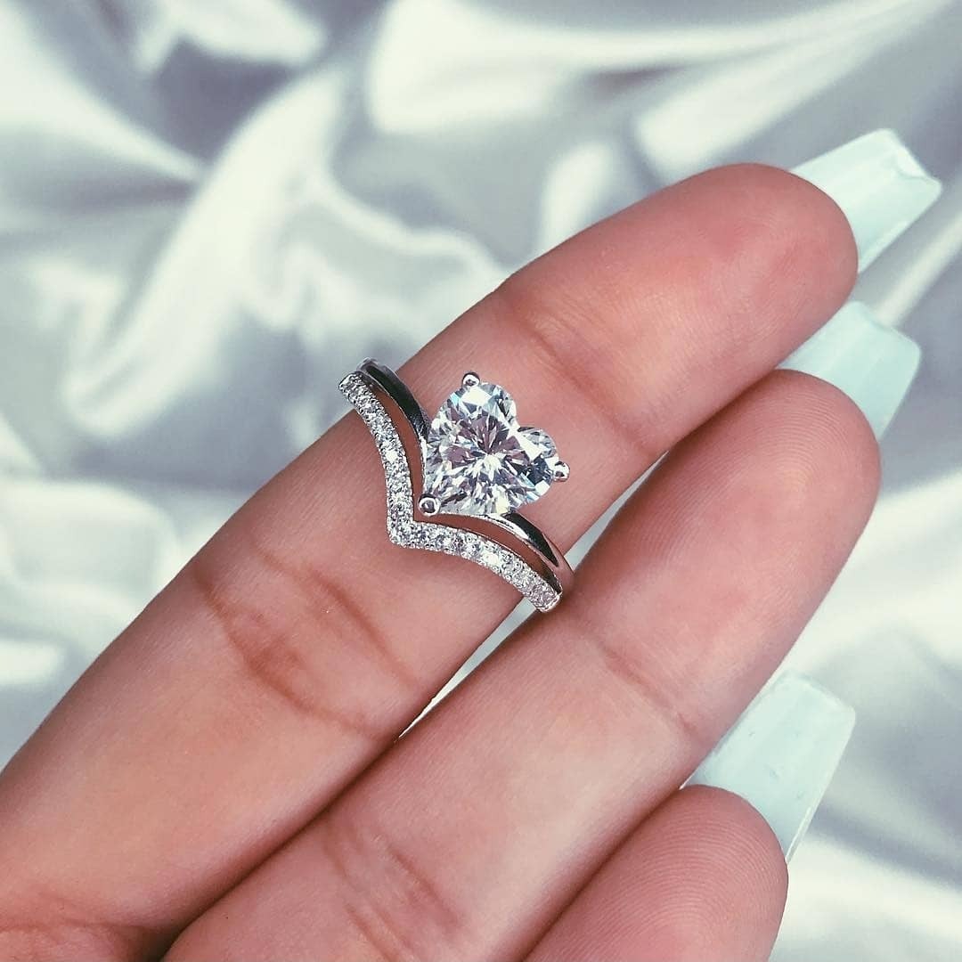 HeartGlow 925 Silver Promise Ring for Girls and Women Silver Ring