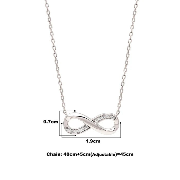 Infinity Glow 925 Silver Necklace fo women