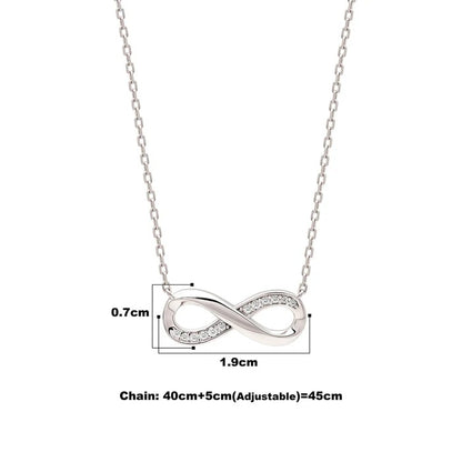 Infinity Glow 925 Silver Necklace fo women