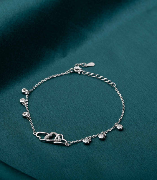 Love's Embrace Sparkle 925 Silver Bracelet