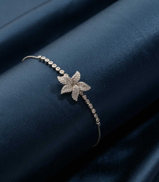 Blooming Flower Bracelet 925 Silver Bracelet