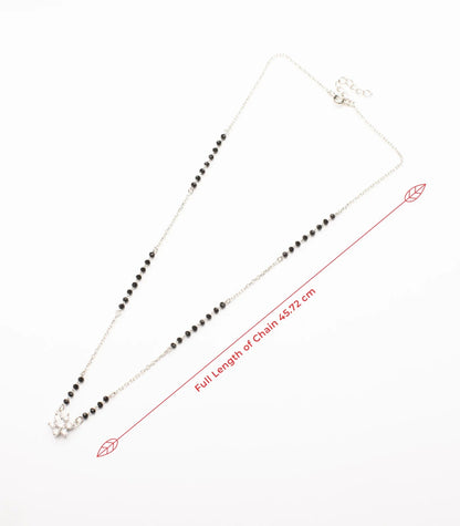 Floral Cluster 925 Silver Mangalsutra – Elegant Daily Wear