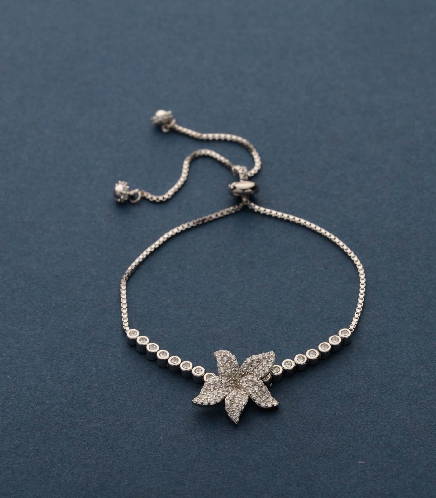 Blooming Flower Bracelet 925 Silver Bracelet