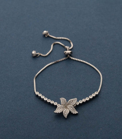 Blooming Flower Bracelet 925 Silver Bracelet