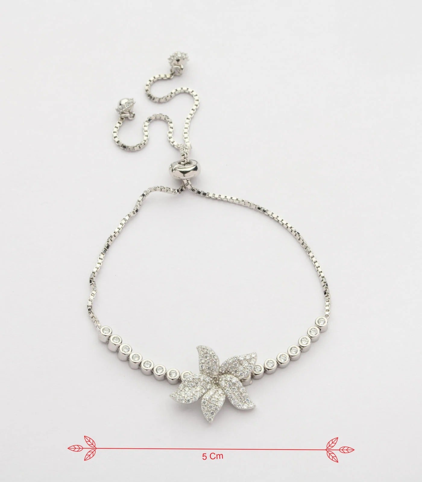 Blooming Flower Bracelet 925 Silver Bracelet
