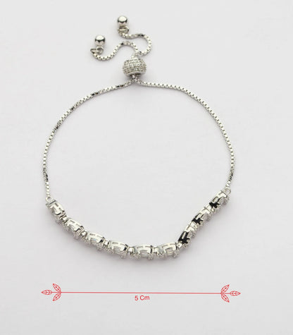 Dazzling Teardrop 925 Silver Bracelet