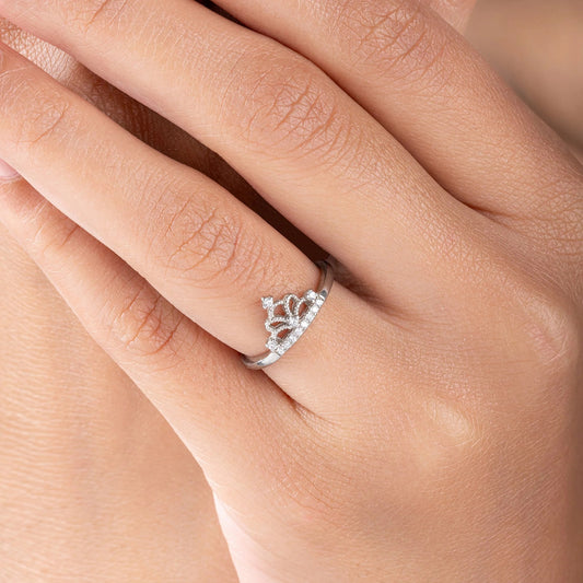 Royal Crown 925 Silver Ring for Women