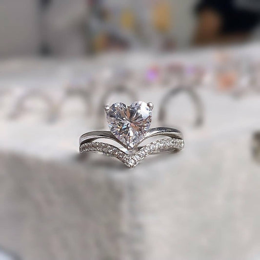 HeartGlow 925 Silver Promise Ring for Girls and Women Silver Ring
