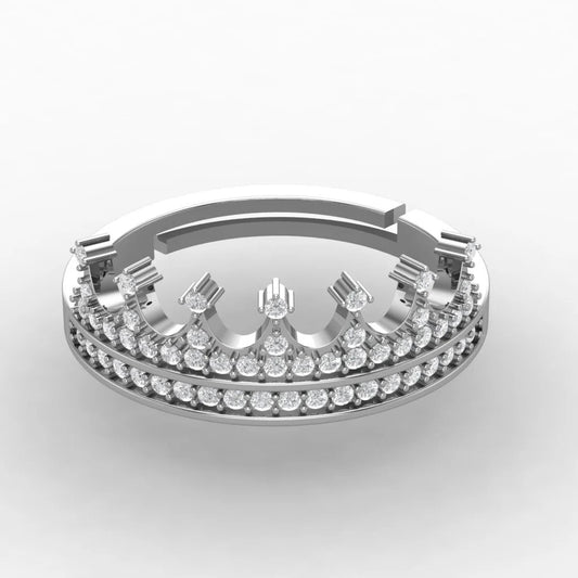 Royal Gleam 925 Silver Crown Ring For Girls and Womens Silver ring