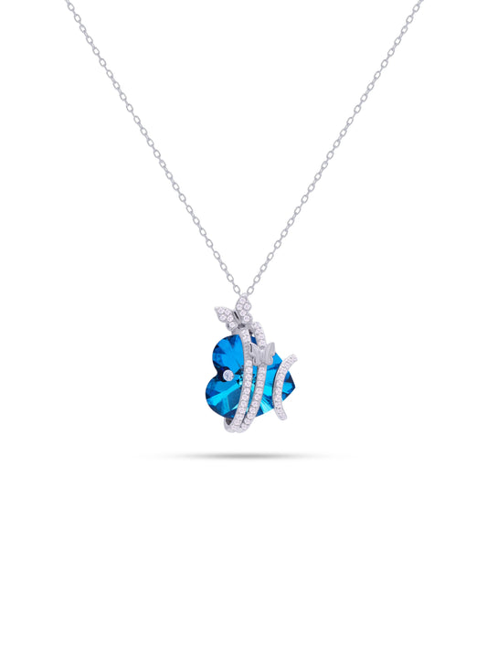 Sparkling "MOM" Love 925 Silver Necklace