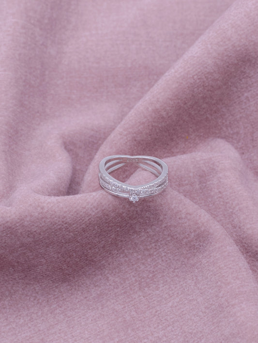 Swarovski Zircon Solitaire 925 Silver Ring