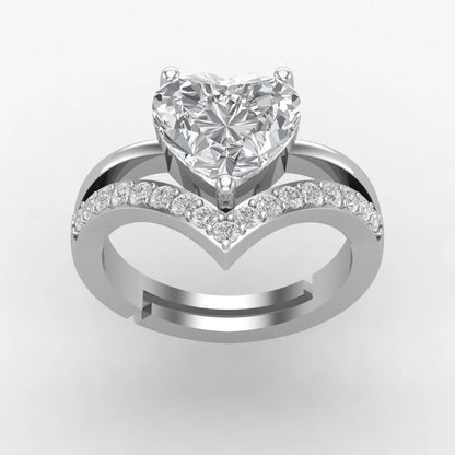 HeartGlow 925 Silver Promise Ring for Girls and Women Silver Ring