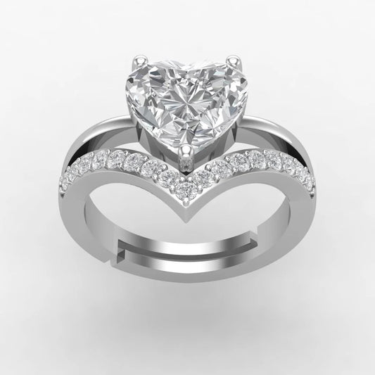 HeartGlow 925 Silver Promise Ring for Girls and Women Silver Ring
