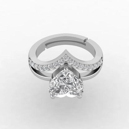 HeartGlow 925 Silver Promise Ring for Girls and Women Silver Ring